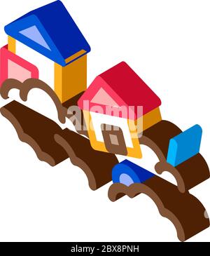 storm flood disaster isometric icon vector illustration Stock Vector ...