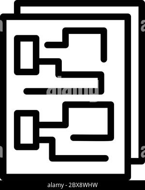 Communications engineer plan icon, outline style Stock Vector