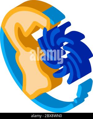 Cyclone Planet isometric icon vector illustration Stock Vector