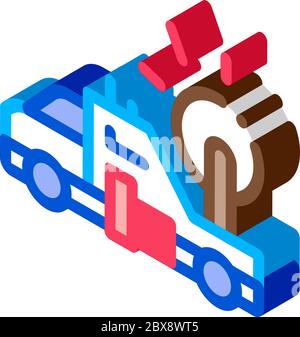 Synoptic Truck isometric icon vector illustration Stock Vector