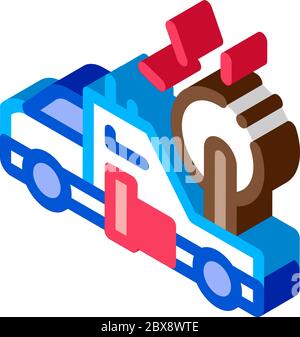 Synoptic Truck isometric icon vector illustration Stock Vector