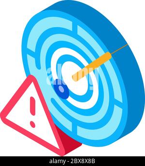 Caution Radar isometric icon vector illustration Stock Vector