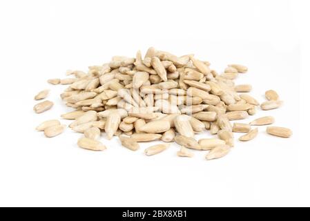 Seed Without Shell Pile of sunflower seeds without shell isolated on white background ...