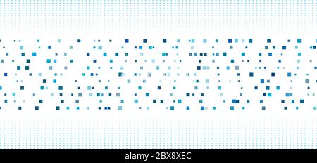 Abstract blue square pattern with halftone on white background. Vector illustration Stock Vector