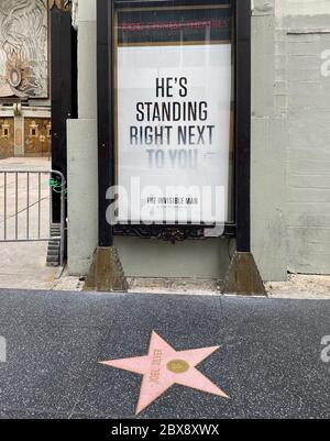 Hollywood, California, USA. 5th June, 2020. Invisible Man sign, Hollywood, California Credit: Amy Katz/ZUMA Wire/Alamy Live News Stock Photo