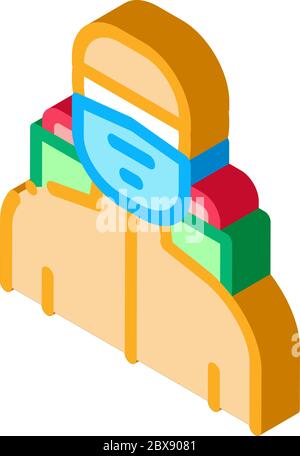 Mosquito Fighter isometric icon vector illustration Stock Vector