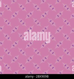 Vector seamless pattern texture background with geometric shapes, colored in pink and purple colors. Stock Vector
