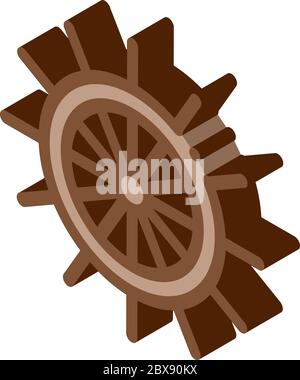 Steering Wheel isometric icon vector illustration Stock Vector