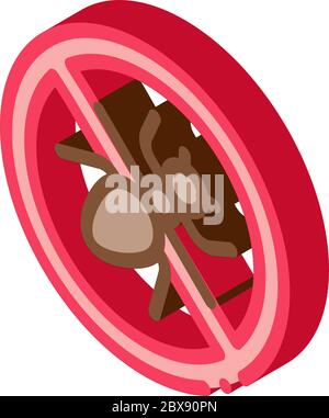 Crossed Mosquito isometric icon vector illustration Stock Vector