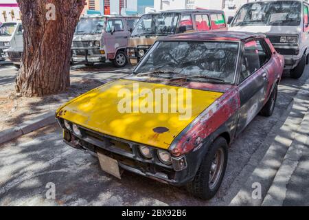 African Rusted Car Old dirty rusted car, Bo-Kaap district, Cape Town, South Africa Stock ...