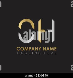 Initial Simple Letter OH Logo Design Vector Template. Abstract Minimal ...