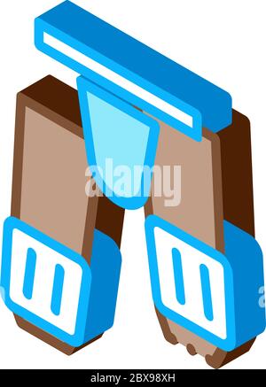 Safety Pants isometric icon vector illustration Stock Vector