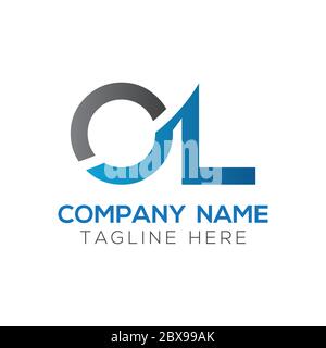Initial Simple Letter OL Logo Design Vector Template. Abstract Minimal OL Letter Logo Design Stock Vector