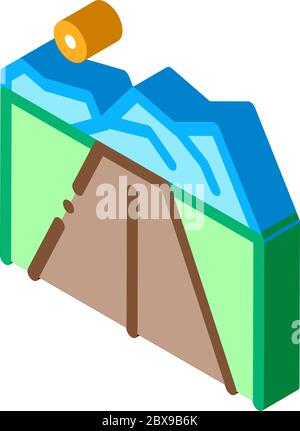 Iceberg isometric icon vector illustration Stock Vector