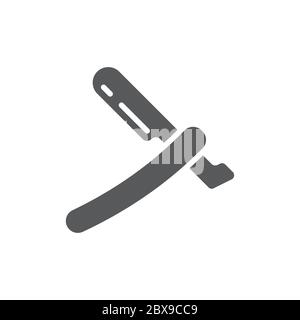 Barber shop equipment vector icon symbol tools isolated on white background Stock Vector