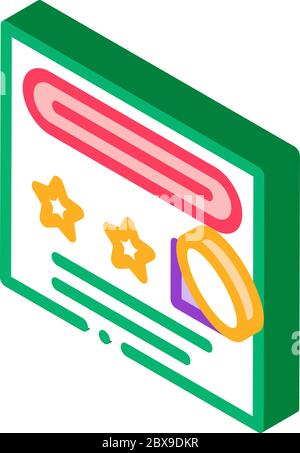Number Guessing Sheet isometric icon vector illustration Stock Vector