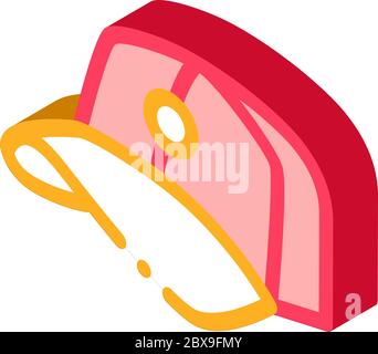 Baseball Cap Hat isometric icon vector illustration Stock Vector