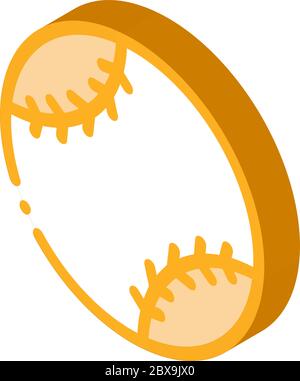 Baseball Ball isometric icon vector illustration Stock Vector