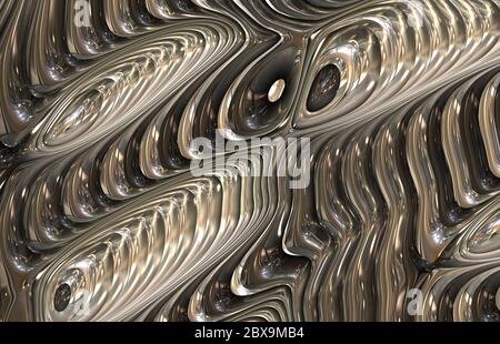 futuristic scifi metal art Stock Photo