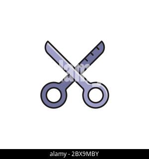 Barber shop equipment vector icon symbol tools isolated on white background Stock Vector