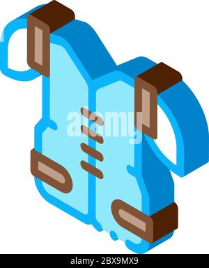 Protective Corset Vest isometric icon vector illustration Stock Vector