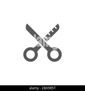 Barber shop equipment vector icon symbol tools isolated on white background Stock Vector