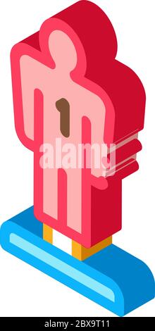 Player Figurine isometric icon vector illustration Stock Vector