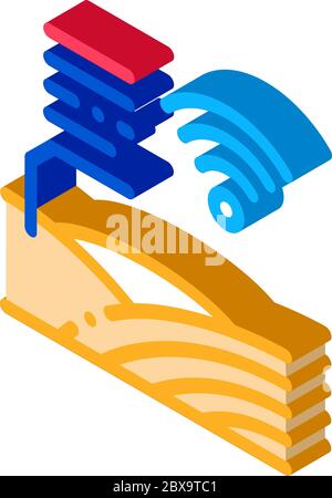 Smart Farm isometric icon vector illustration Stock Vector