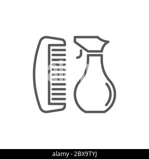 Barber shop equipment vector icon symbol tools isolated on white background Stock Vector