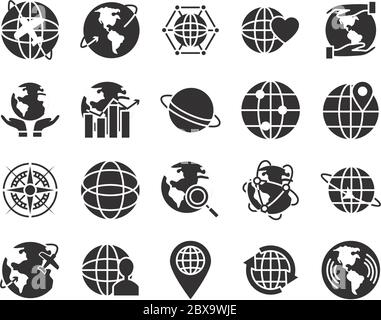global sphere and graphic chart over white background, vector ...