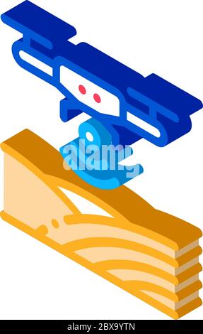Drone Wi-Fi Signal isometric icon vector illustration Stock Vector