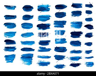 Brush strokes with watercolor paint Stock Photo
