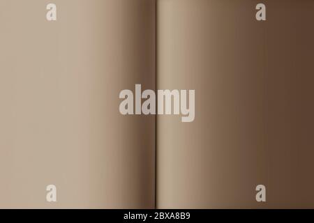 Blank opened sepia magazine template with soft shadows. Background image Stock Photo
