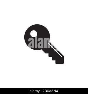 key lock icon symbol vector isolated on white background Stock Vector