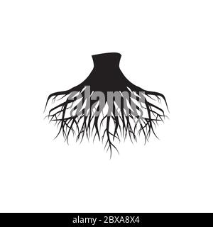 dead roots dry icon vector on white background Stock Vector