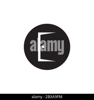 door circle icon symbol design vector Stock Vector
