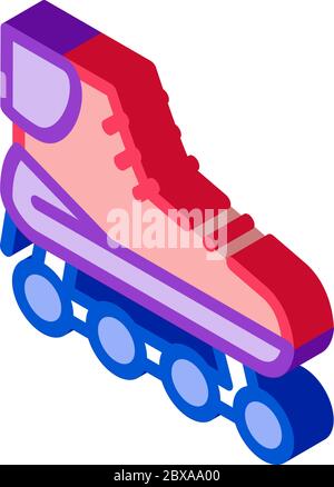 Rollers isometric icon vector illustration Stock Vector