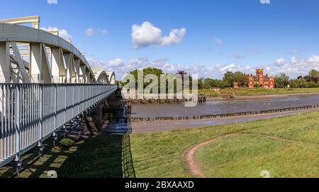 Hawarden Railway Bridge, Deeside, North Wales Stock Photo