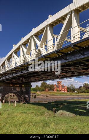 Hawarden Railway Bridge, Deeside, North Wales Stock Photo