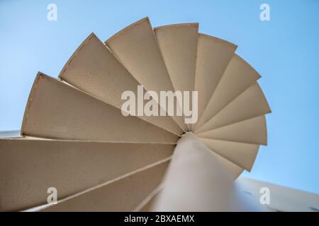spiral stair or spiral step Stock Photo