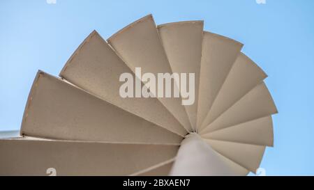 spiral stair or spiral step Stock Photo