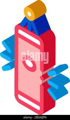 Punching Bag isometric icon vector illustration Stock Vector
