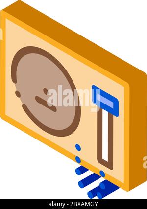 Gong isometric icon vector illustration Stock Vector