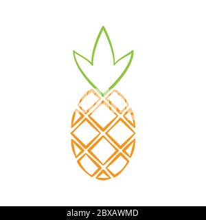 abstract pineapple icon vector on white background Stock Vector