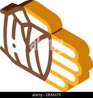 Fist in Protective Bandage isometric icon vector illustration Stock Vector