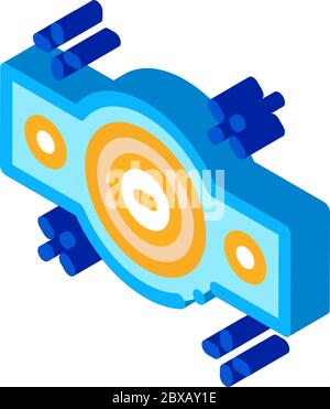 Championship Belt isometric icon vector illustration Stock Vector
