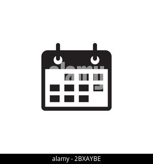 calendar icon symbol vector isolated on white background Stock Vector