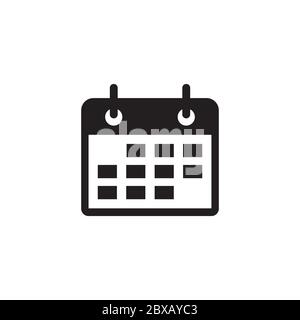 calendar icon symbol vector isolated on white background Stock Vector
