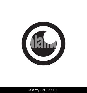 eye circle icon vector isolated on white background Stock Vector