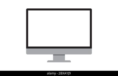 monitor mockup design vector template Stock Vector